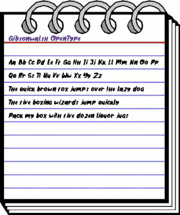 Gibson walsh Regular animated font preview Gibson walsh Regular animated font preview
