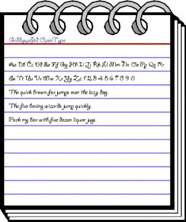 Giddyup Std Regular animated font preview Giddyup Std Regular animated font preview