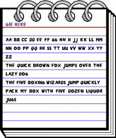 Gie Hike Regular animated font preview Gie Hike Regular animated font preview