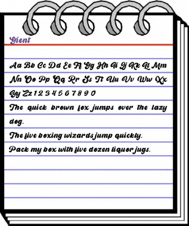 Gient Regular animated font preview Gient Regular animated font preview