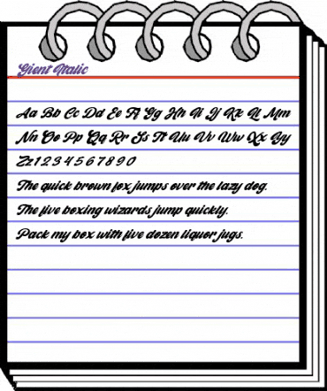 Gient Italic animated font preview Gient Italic animated font preview