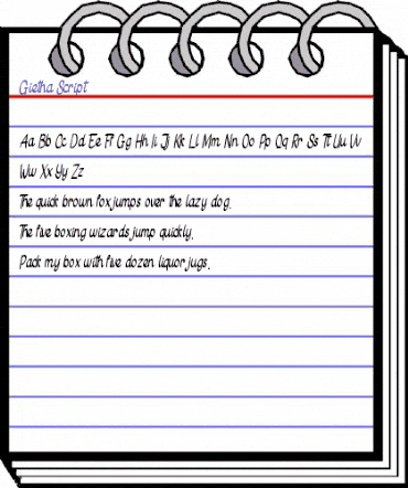 Gietha Script Regular animated font preview