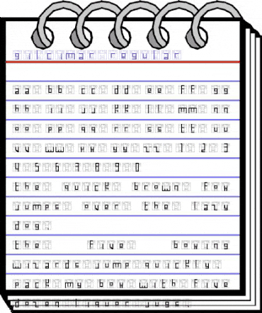 Gilcimar Regular animated font preview Gilcimar Regular animated font preview