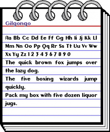 Gilgongo Regular animated font preview Gilgongo Regular animated font preview