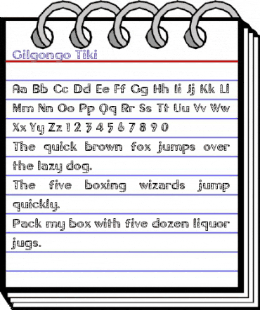 Gilgongo Tiki Regular animated font preview