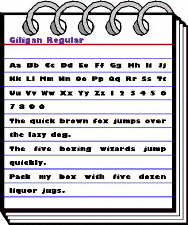 Giligan Regular animated font preview Giligan Regular animated font preview