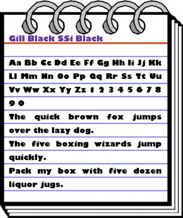 Gill Black SSi Black animated font preview
