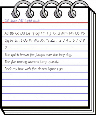 Gill Sans MT Light Italic animated font preview Gill Sans MT Light Italic animated font preview