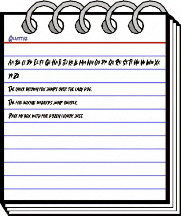 Gillattoz Regular animated font preview Gillattoz Regular animated font preview