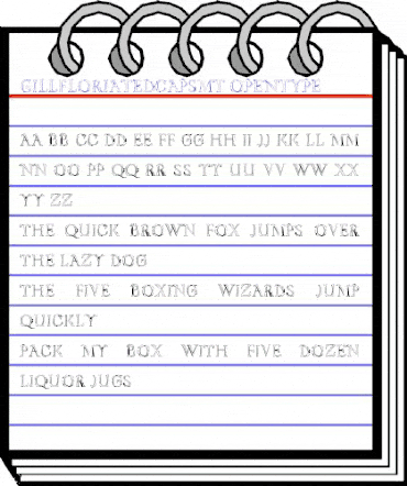 Gill Floriated Caps MT Regular animated font preview Gill Floriated Caps MT Regular animated font preview