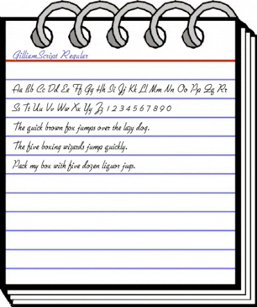 GilliamScript Regular animated font preview GilliamScript Regular animated font preview