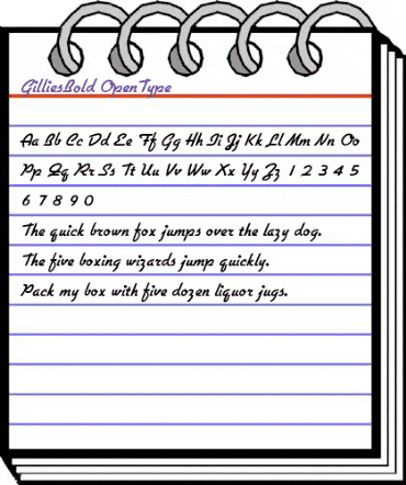 GilliesBold Regular animated font preview GilliesBold Regular animated font preview