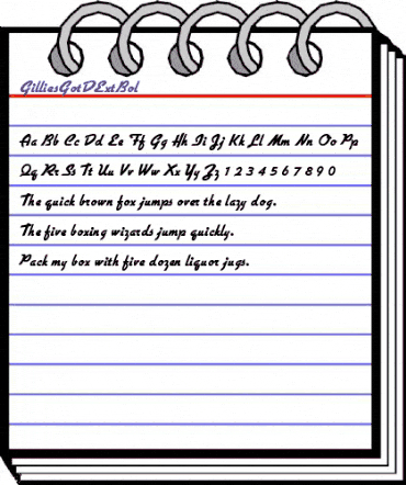 GilliesGotDExtBol Regular animated font preview