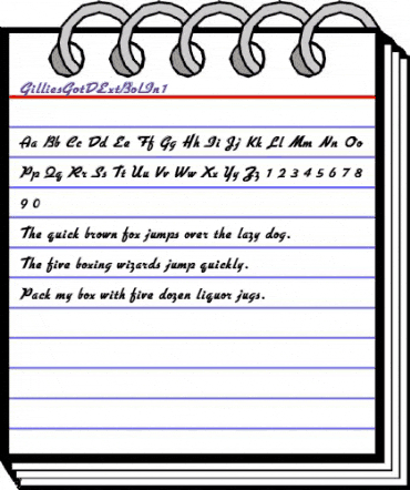 GilliesGotDExtBolIn1 Regular animated font preview GilliesGotDExtBolIn1 Regular animated font preview