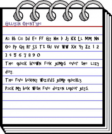 Gilligan Regular animated font preview Gilligan Regular animated font preview