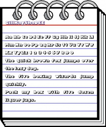 GillKayShaDEE Regular animated font preview GillKayShaDEE Regular animated font preview