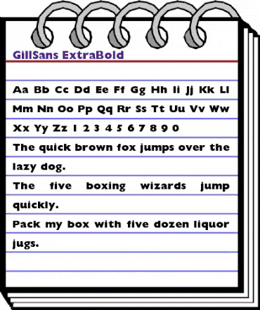 GillSans ExtraBold Regular animated font preview GillSans ExtraBold Regular animated font preview