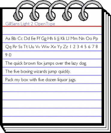 Gill Sans Light animated font preview Gill Sans Light animated font preview