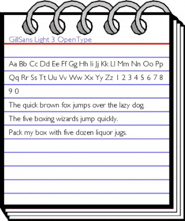 Gill Sans Light animated font preview Gill Sans Light animated font preview