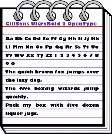 Gill Sans Ultra Bold animated font preview Gill Sans Ultra Bold animated font preview