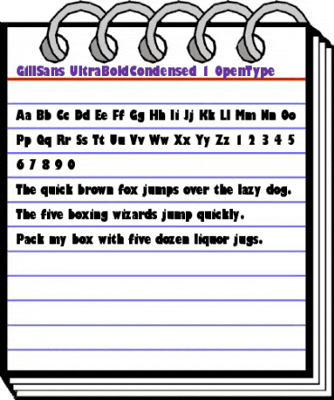 Gill Sans Ultra Bold Condensed animated font preview Gill Sans Ultra Bold Condensed animated font preview