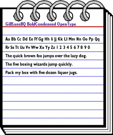 Gill Sans BQ Regular animated font preview Gill Sans BQ Regular animated font preview