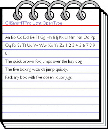 Gill Sans MT Pro Light animated font preview Gill Sans MT Pro Light animated font preview