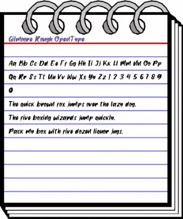 Gilmoore Rough Regular animated font preview Gilmoore Rough Regular animated font preview
