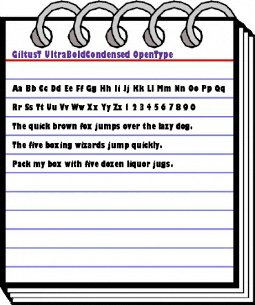 GiltuTUltBolCon Regular animated font preview GiltuTUltBolCon Regular animated font preview