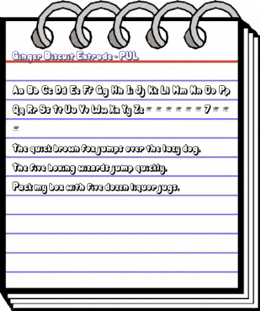 Ginger Biscuit Extrude - PUL Regular animated font preview Ginger Biscuit Extrude - PUL Regular animated font preview