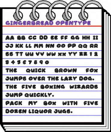 Gingerbread Regular animated font preview Gingerbread Regular animated font preview