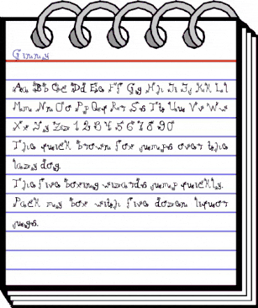 Ginny Regular animated font preview