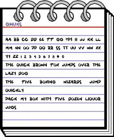 Ginuks Regular animated font preview Ginuks Regular animated font preview