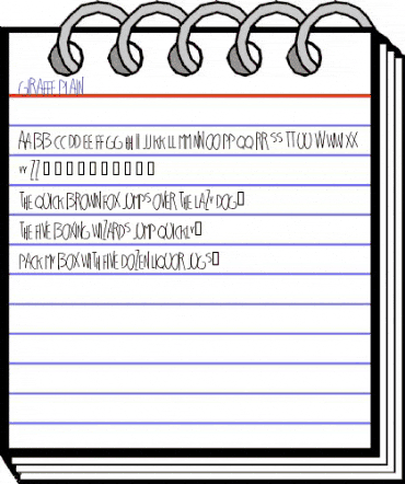 Giraffe plain animated font preview Giraffe plain animated font preview