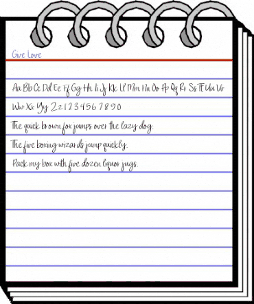 Give Love Regular animated font preview Give Love Regular animated font preview