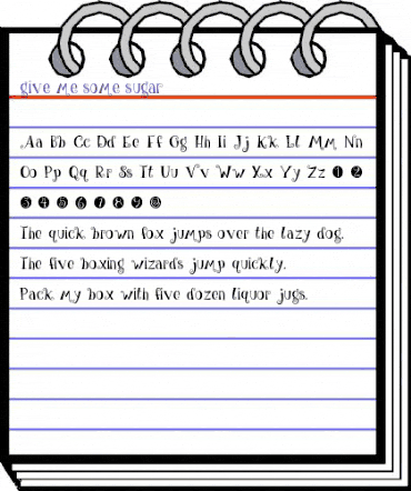 give me some sugar Regular animated font preview