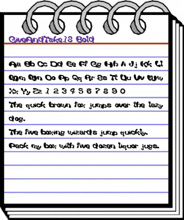 GiveAndTake18 Bold animated font preview GiveAndTake18 Bold animated font preview