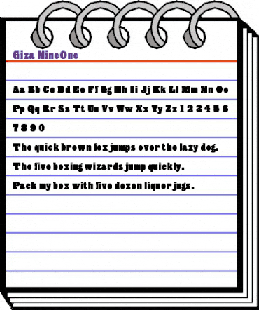 Giza Regular animated font preview Giza Regular animated font preview