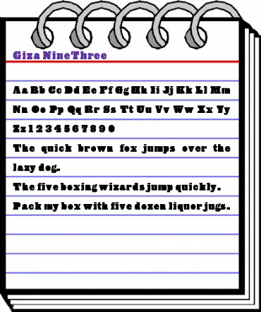 Giza Regular animated font preview Giza Regular animated font preview