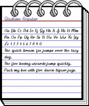 Gladione Regular animated font preview Gladione Regular animated font preview