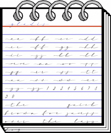 Gladis Regular animated font preview