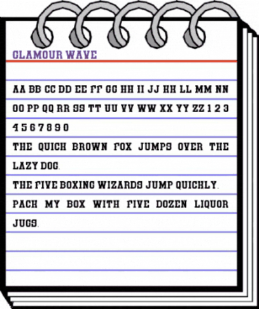 Glamour Wave Regular animated font preview Glamour Wave Regular animated font preview