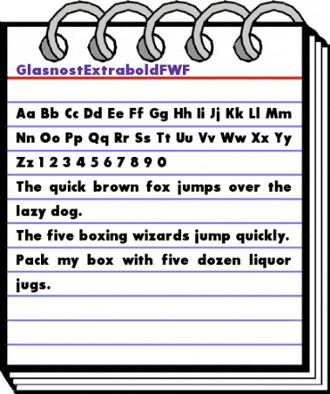 GlasnostExtraboldFWF Regular animated font preview GlasnostExtraboldFWF Regular animated font preview