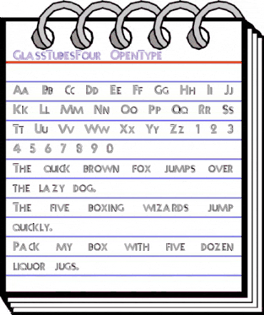 Glass TubesFour animated font preview Glass TubesFour animated font preview