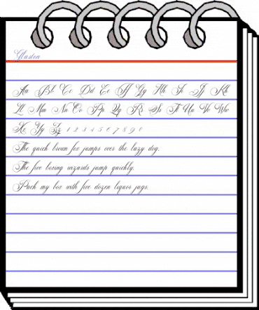 Glaston Regular animated font preview