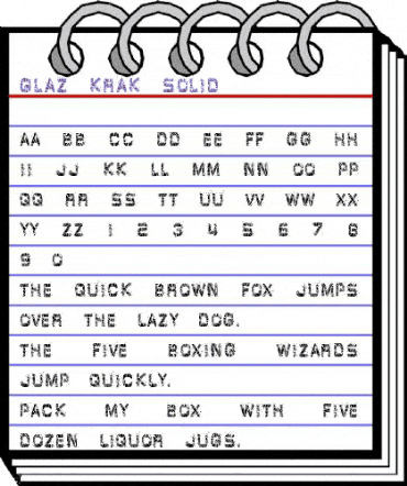 GlazKrak Busted animated font preview GlazKrak Busted animated font preview