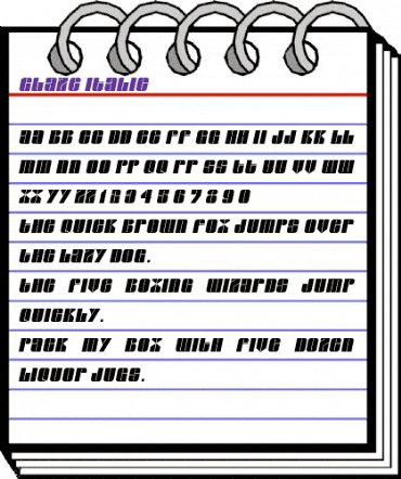 Glaze Italic animated font preview