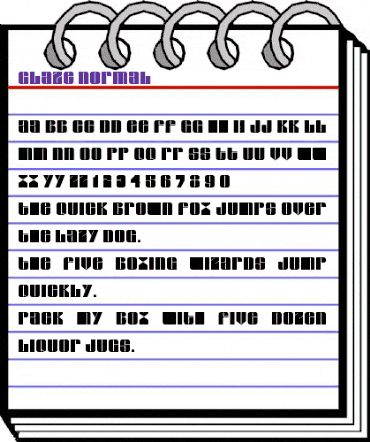 Glaze Normal animated font preview