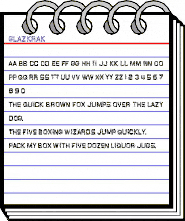 GlazKrak Regular animated font preview GlazKrak Regular animated font preview