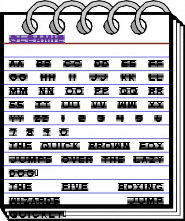 Gleamie Regular animated font preview Gleamie Regular animated font preview